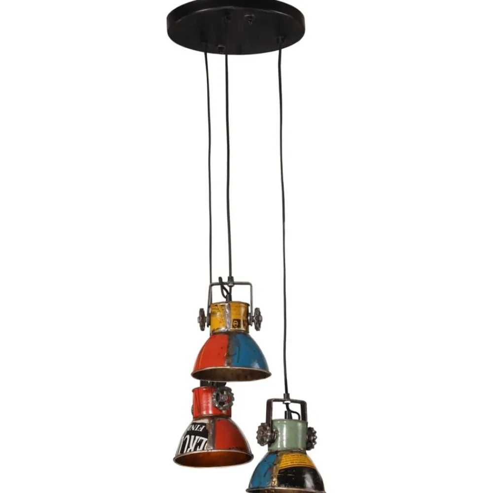 Luminaires-vidaXL Lampe suspendue 25 W 30x30x100 cm E27 Multicolore