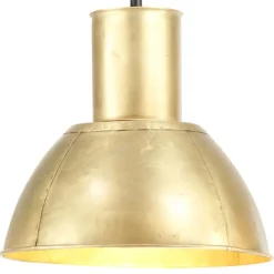 Luminaires-vidaXL Lampe suspendue 25 W Rond 28,5 cm E27 Laiton