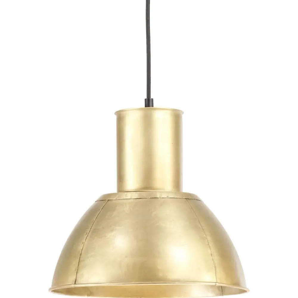 Luminaires-vidaXL Lampe suspendue 25 W Rond 28,5 cm E27 Laiton