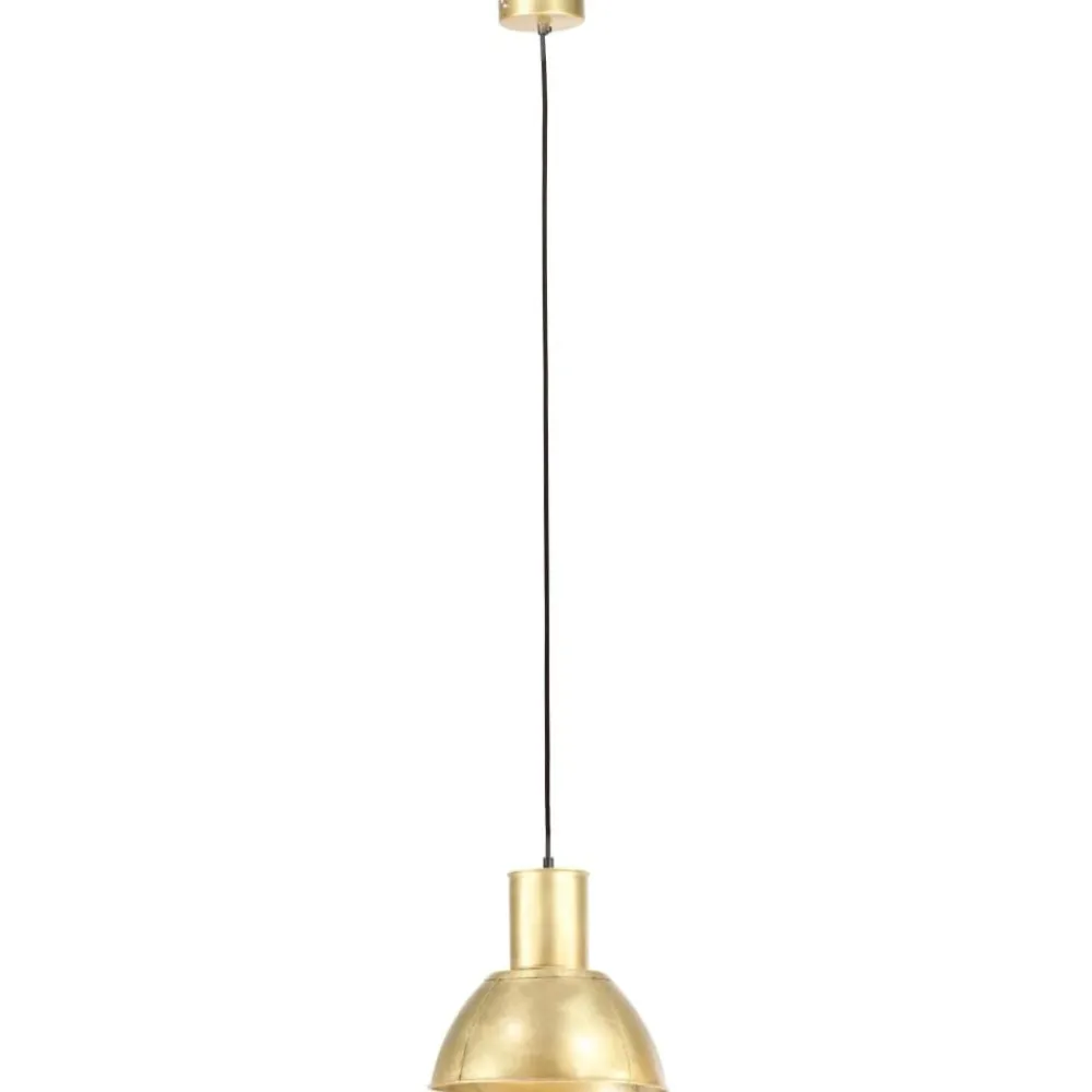 Luminaires-vidaXL Lampe suspendue 25 W Rond 28,5 cm E27 Laiton