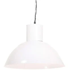Luminaires-vidaXL Lampe suspendue 25 W Rond 48 cm E27 Blanc
