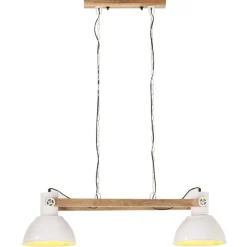 Luminaires-vidaXL Lampe suspendue industrielle 25 W 109 cm E27 Blanc