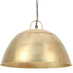 Luminaires-vidaXL Lampe suspendue industrielle vintage 25 W Rond 41 cm E27 Laiton