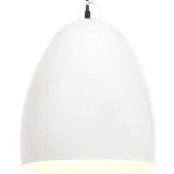 Luminaires-vidaXL Lampe suspendue industrielle 25 W Rond 42 cm E27 Blanc