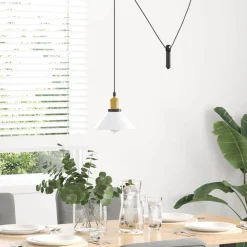 vidaXL Lampe suspendue réglable hauteur E27 Ø22cm métal