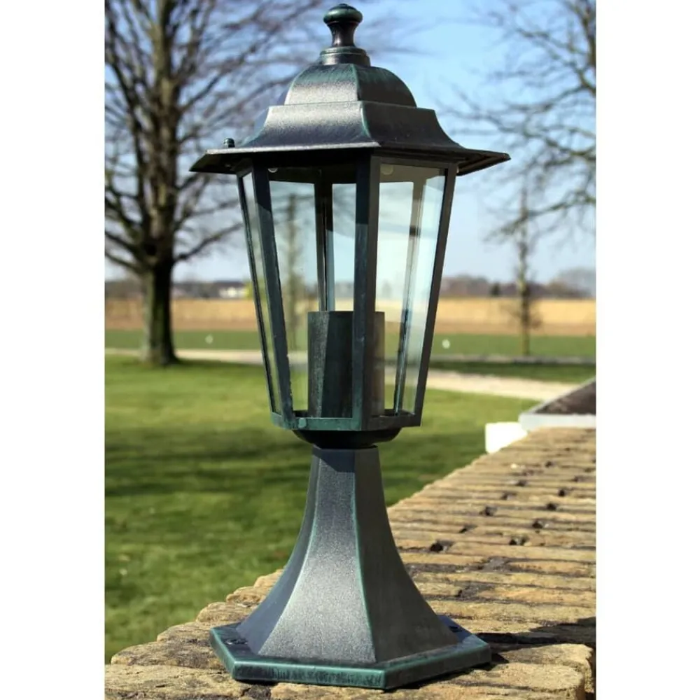 vidaXL Lampes de jardin 2 pcs Vert foncé/Noir Aluminium