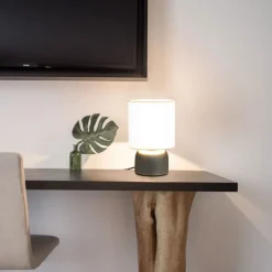 Luminaires-vidaXL Lampes de table 2 pcs Bouton tactile Blanc E14