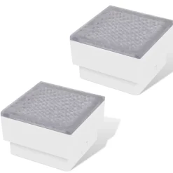 vidaXL Lampes enterrées à LED 2 pcs 100x100x68 mm