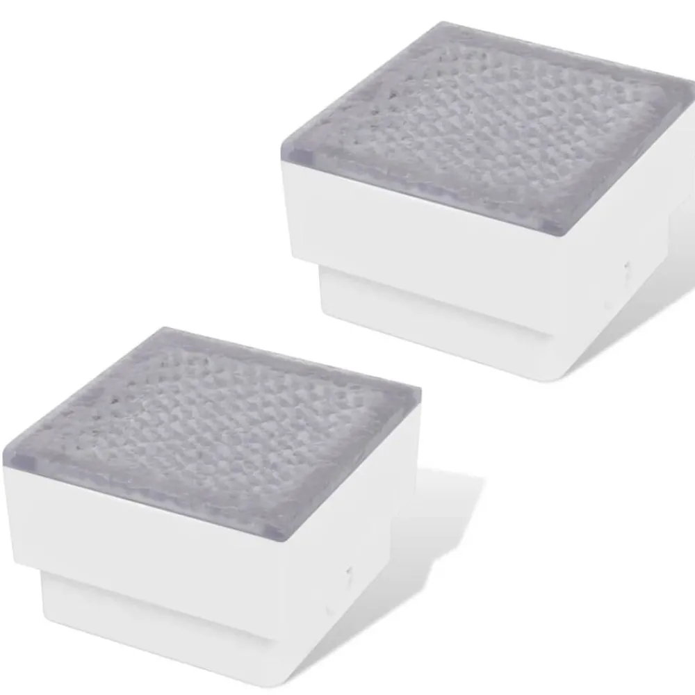 vidaXL Lampes enterrées à LED 2 pcs 100x100x68 mm