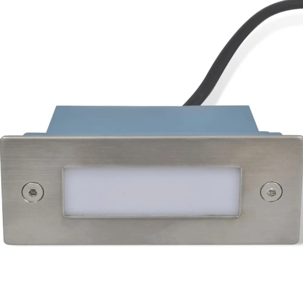 Luminaires-vidaXL Lampes LED encastrée d'escalier 6 pcs 44x111x56 mm