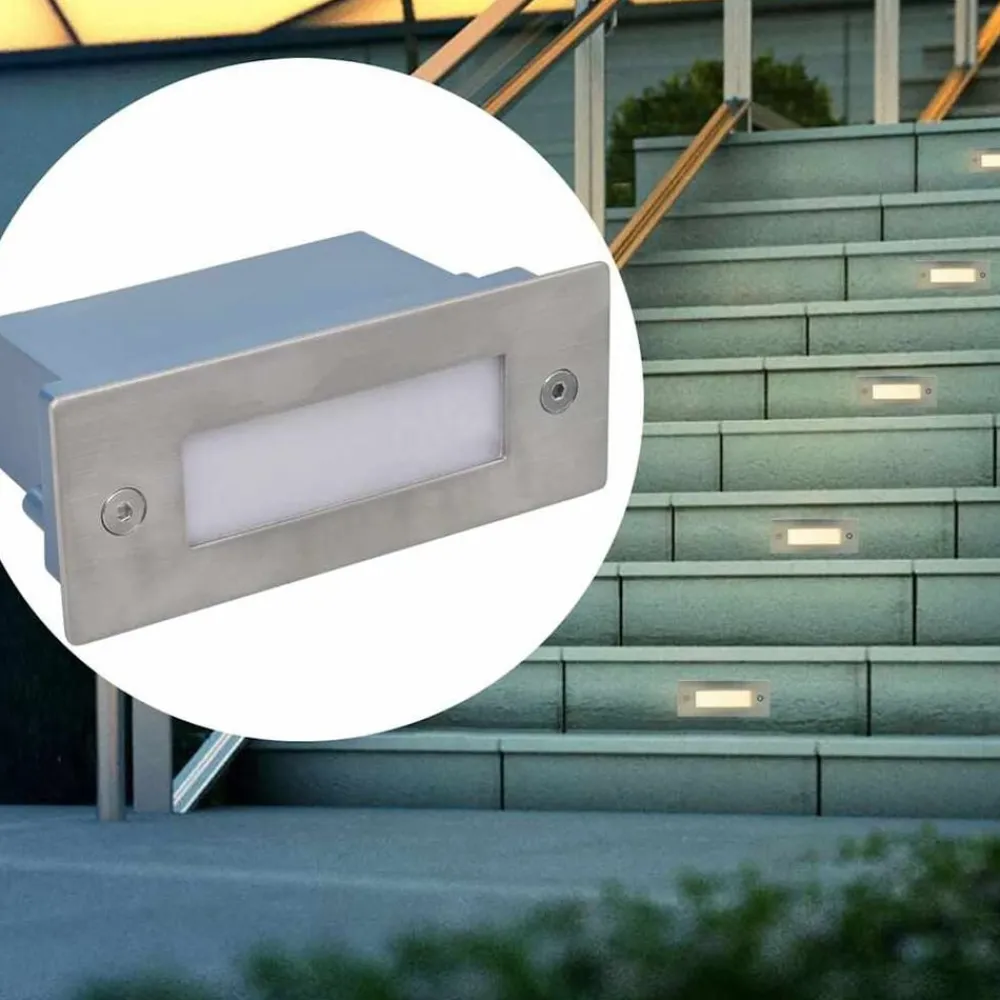 Luminaires-vidaXL Lampes LED encastrée d'escalier 12 pcs 44x111x56 mm