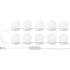Luminaires-vidaXL Lampes miroir Blanc 4,5 x 4,5 x 4,7 cm Plastique
