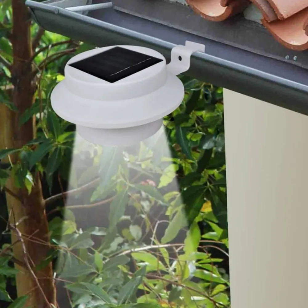 vidaXL Lampes solaires 6 pcs pour clôture gouttière