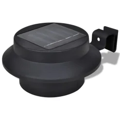 Luminaires-vidaXL Lampes solaires 6 pcs pour clôture gouttière Noir