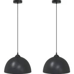 vidaXL Lampes suspendues 2 pcs hauteur réglable E27 Ø 30 cm métal