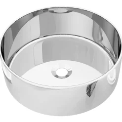 Plomberie-vidaXL Lavabo 40 x 15 cm Céramique é Argent