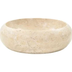 Plomberie-vidaXL Lavabo 40 x 12 cm Marbre Crème Cr&egrave;me