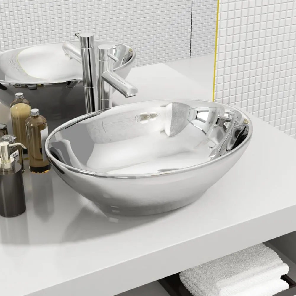 vidaXL Lavabo 40 x 33 x 13,5 cm Céramique é