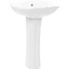 vidaXL Lavabo autoportant avec socle Céramique Blanc 580x510x200 mm