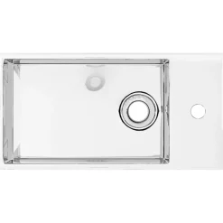Plomberie-vidaXL Lavabo avec trop-plein 49 x 25 x 15 cm Céramique é Argent