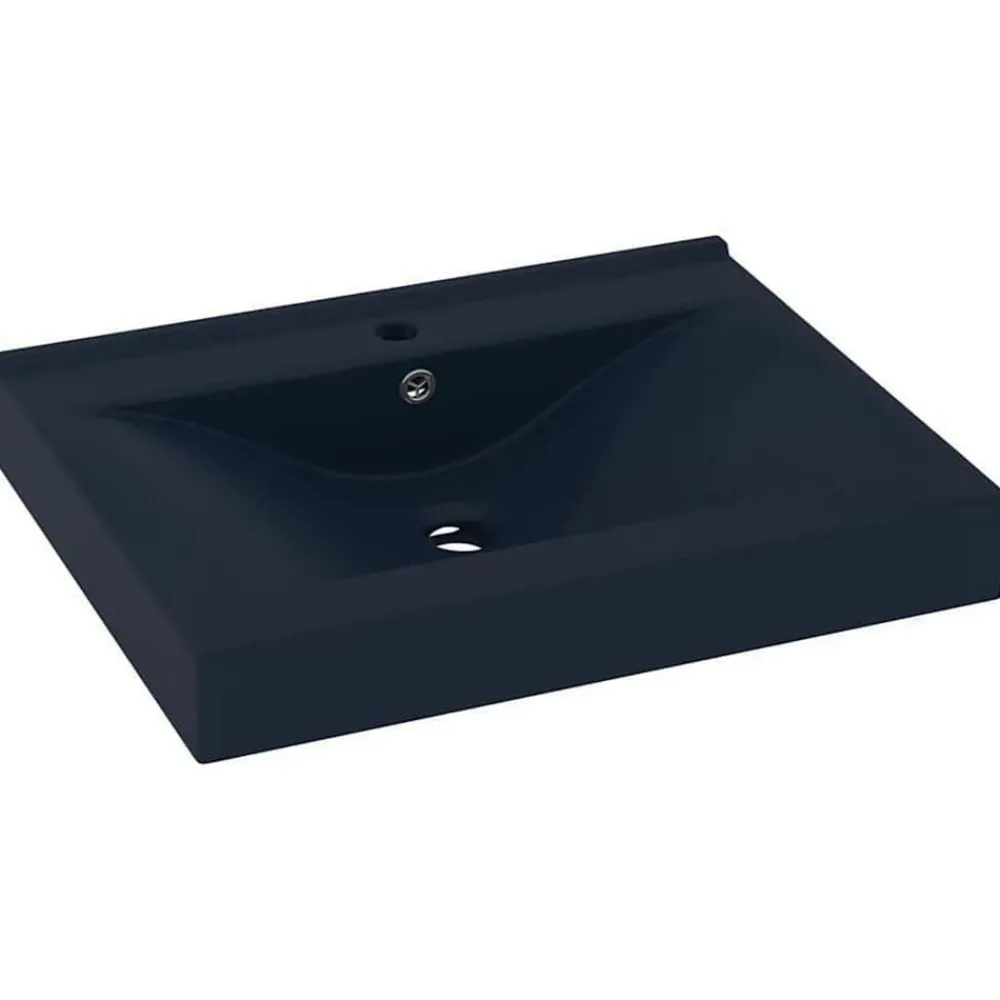 vidaXL Lavabo avec trou de robinet 60x46 cm Céramique