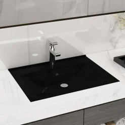 vidaXL Lavabo avec trou de robinet 60x46 cm Céramique