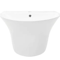 vidaXL Lavabo Blanc 56 x 48 x 42 cm Céramique Émaillée