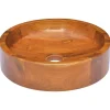 Plomberie-vidaXL Lavabo Bois de teck massif Φ40x10 cm