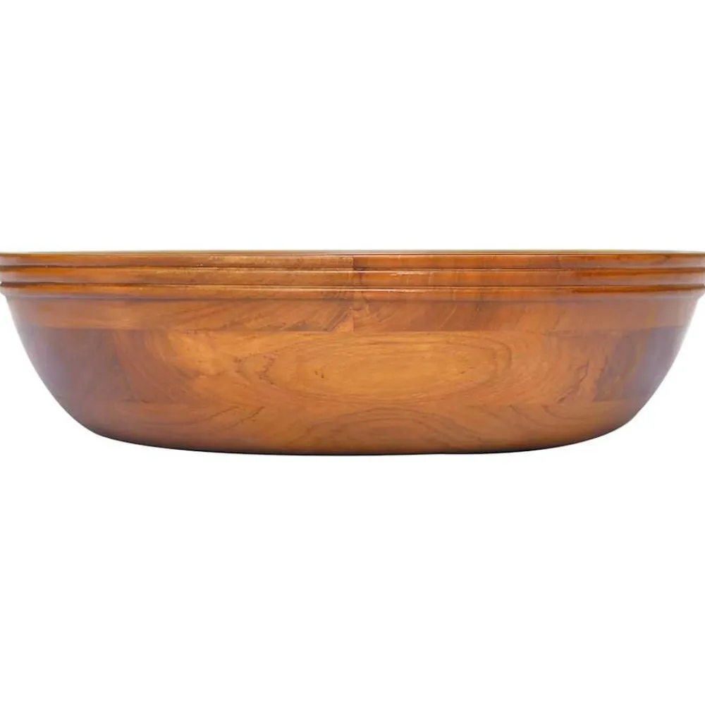 Plomberie-vidaXL Lavabo Bois de teck massif Φ40x10 cm