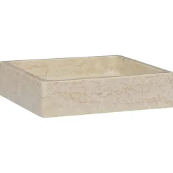 vidaXL Lavabo Crème 40x40x10 cm Marbre