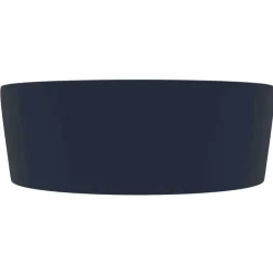 Plomberie-vidaXL Lavabo de luxe avec trop-plein 36x13cm Céramique bleu foncé mat