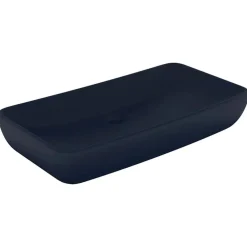 Plomberie-vidaXL Lavabo de luxe rectangulaire 71x38 cm Céramique bleu foncé mat