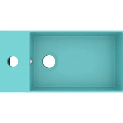 Plomberie-vidaXL Lavabo de salle de bain avec trop-plein Céramique Vert clair