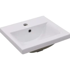vidaXL Lavabo encastré 42 x 39 x 18 cm Céramique Blanc
