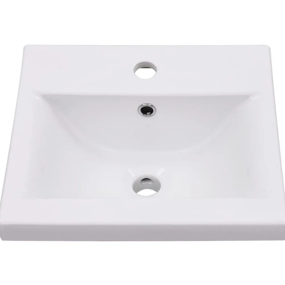 vidaXL Lavabo encastré 42 x 39 x 18 cm Céramique Blanc