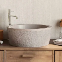 vidaXL Lavabo Ø40x15 cm Marbre