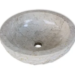 vidaXL Lavabo Marbre 40 cm Crème