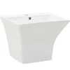 Plomberie-vidaXL Lavabo mural Céramique Blanc 500 x 450 x 410 mm