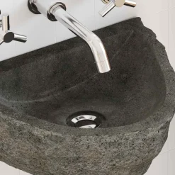 Plomberie-vidaXL Lavabo mural Gris 37 x 30 x 12 cm Pierre de rivière