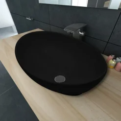 vidaXL Lavabo ovale Céramique 40 x 33 cm