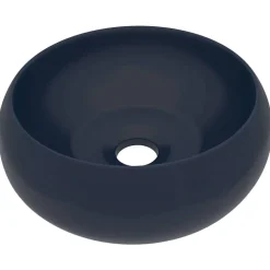 vidaXL Lavabo rond de luxe 40x15 cm Céramique