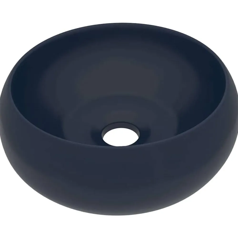 vidaXL Lavabo rond de luxe 40x15 cm Céramique