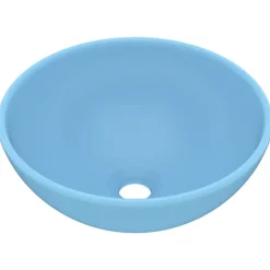 vidaXL Lavabo rond de salle de bain 32,5x14cm Céramique