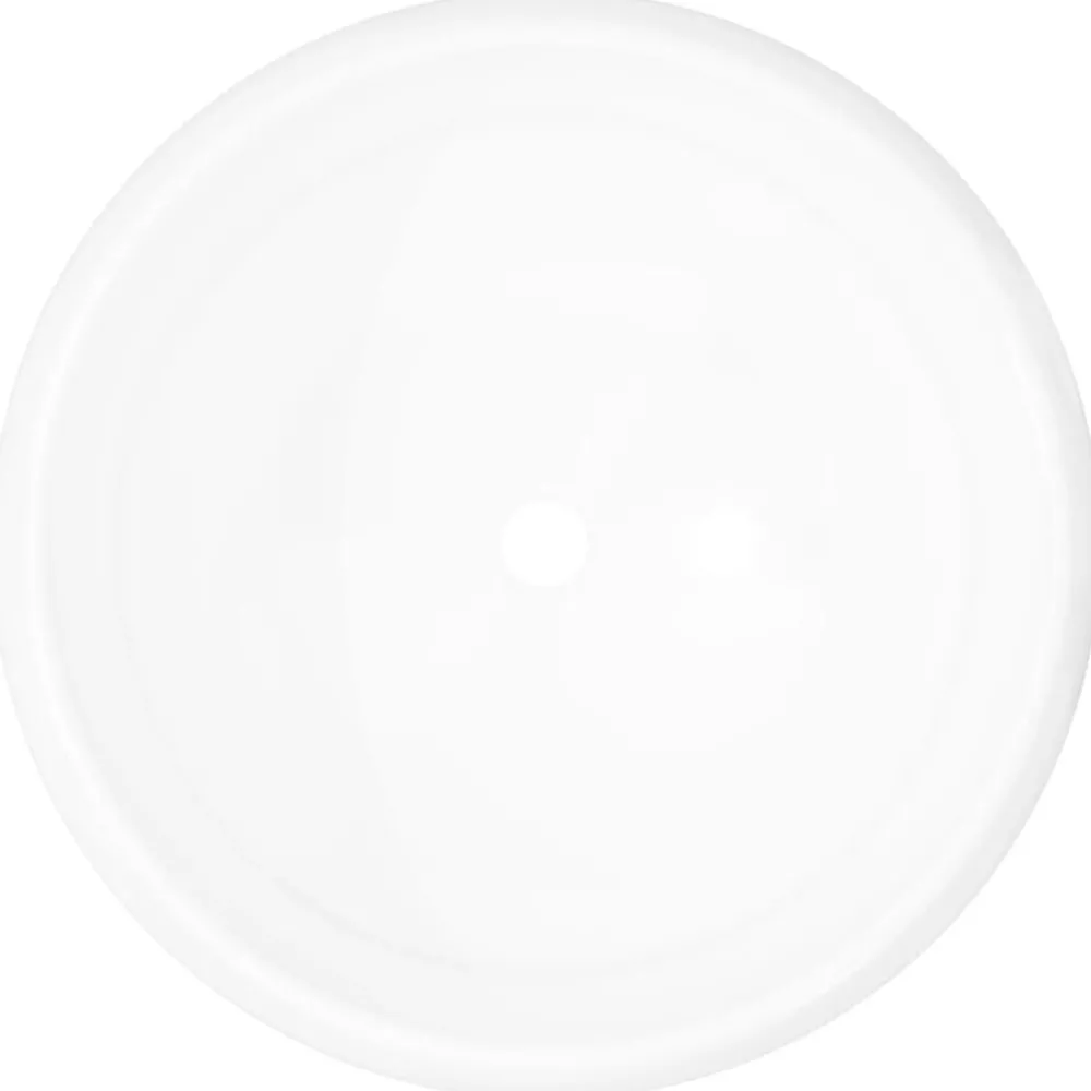 Plomberie-vidaXL Lavabo ronde Céramique 40 x 15 cm Blanc