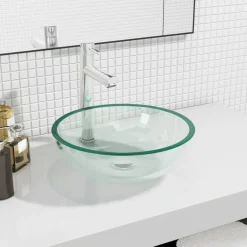 vidaXL Lavabo Verre trempé 35x12 cm