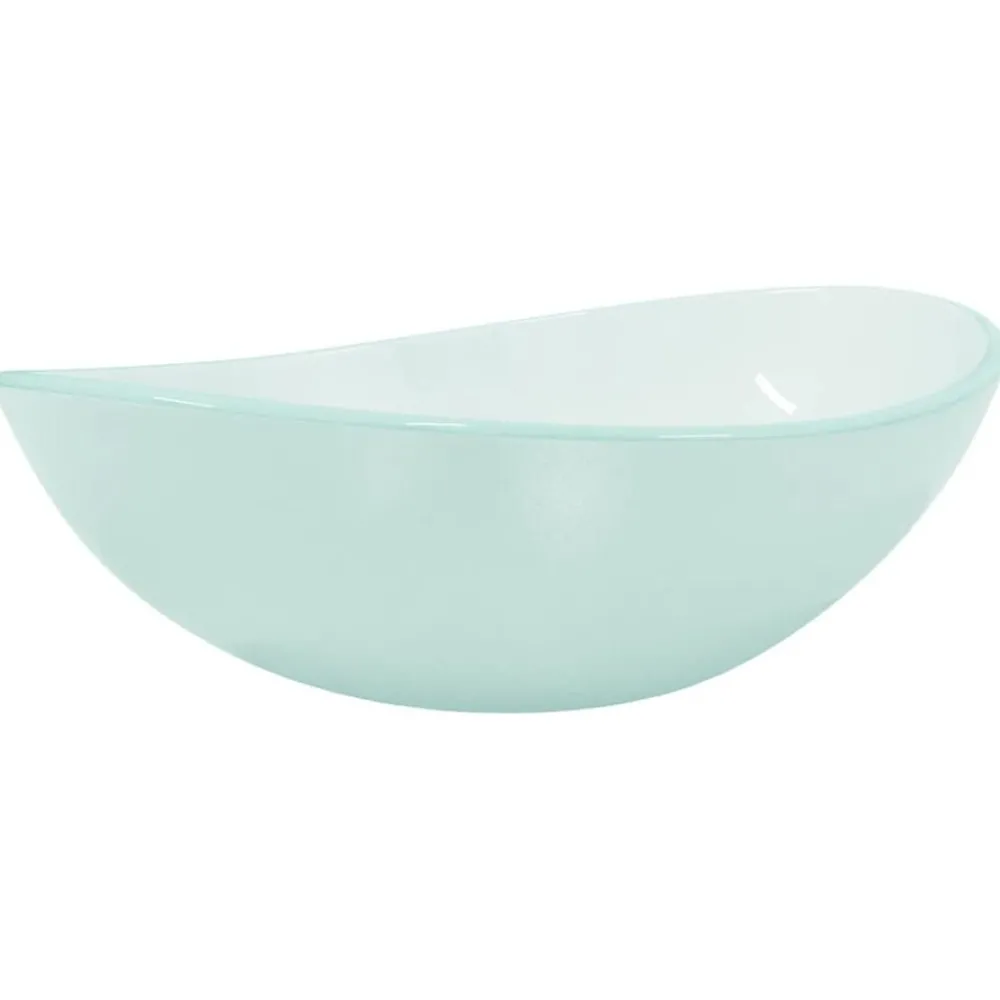 Plomberie-vidaXL Lavabo Verre trempé 54,5x35x15,5 cm Dépoli