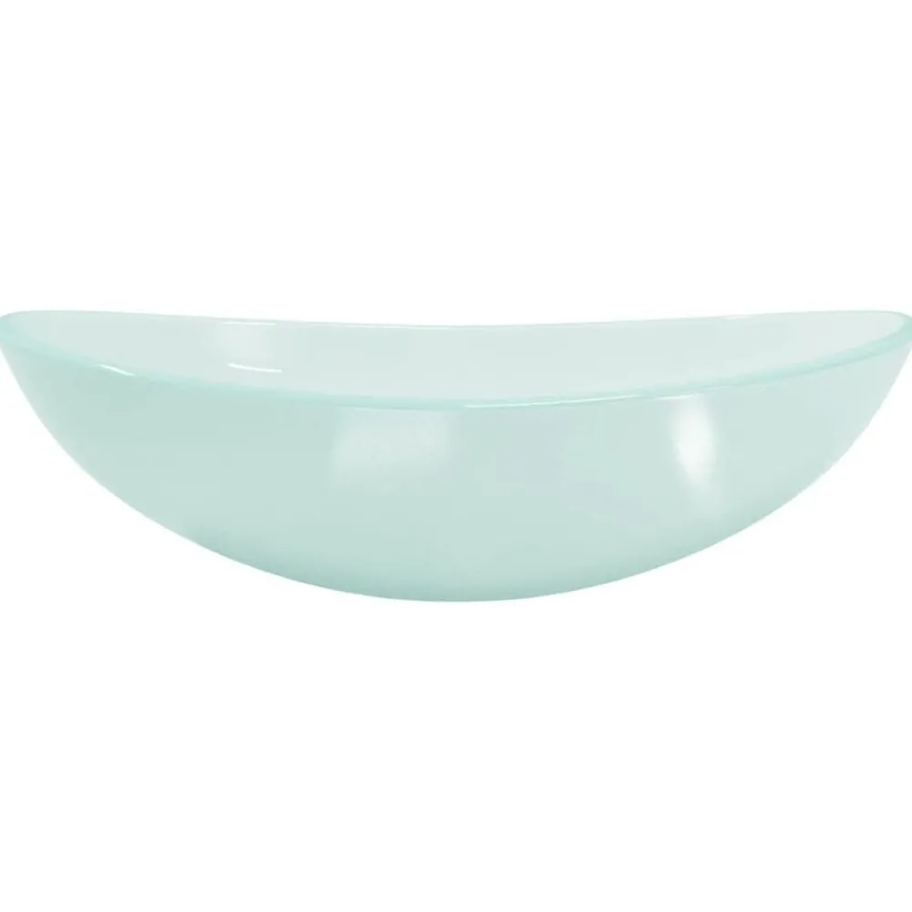 Plomberie-vidaXL Lavabo Verre trempé 54,5x35x15,5 cm Dépoli