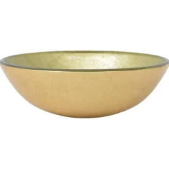 vidaXL Lavabo Verre trempé 42 cm Doré