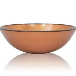 vidaXL Lavabo Verre trempé 42 cm Marron