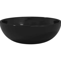 Plomberie-vidaXL Lavabo Verre trempé 35x12 cm Noir